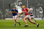 22 January 2023; Sean Twomey of Cork in action against Brian McGrath of Tipperary during the Co-Op Superstores Munster Hurling League Final match between Cork and Tipperary at Páirc Ui Rinn in Cork. Photo by Seb Daly/Sportsfile