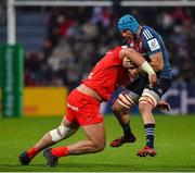 22 January 2023; Tadhg Beirne of Munster is tackled by Emmanuel Meafou of Toulouse during the Heineken Champions Cup Pool B Round 4 match between Toulouse and Munster at Stade Ernest Wallon in Toulouse, France. Photo by Brendan Moran/Sportsfile