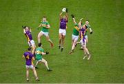 22 January 2023; Craig Dias of Kilmacud Crokes catches a kick out ahead of Conor Convery of Watty Graham's Glen during the AIB GAA Football All-Ireland Senior Club Championship Final match between Glen of Derry and Kilmacud Crokes of Dublin at Croke Park in Dublin. Photo by Daire Brennan/Sportsfile