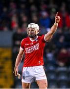 22 January 2023; Patrick Horgan of Cork after scoring the winning point, from a free, in injury-time of the second half during the Co-Op Superstores Munster Hurling League Final match between Cork and Tipperary at Páirc Ui Rinn in Cork. Photo by Seb Daly/Sportsfile