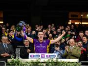 22 January 2023; Kilmacud Crokes captain Shane Cunningham lifts the Andy Merrigan Cup after his side's victory in the AIB GAA Football All-Ireland Senior Club Championship Final match between Watty Graham's Glen of Derry and Kilmacud Crokes of Dublin at Croke Park in Dublin. Photo by Piaras Ó Mídheach/Sportsfile