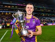 22 January 2023; Paul Mannion of Kilmacud Crokes celebrates with the Andy Merrigan Cup after the AIB GAA Football All-Ireland Senior Club Championship Final match between Watty Graham's Glen of Derry and Kilmacud Crokes of Dublin at Croke Park in Dublin. Photo by Piaras Ó Mídheach/Sportsfile
