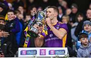 22 January 2023; Paul Mannion of Kilmacud Crokes lifts the Andy Merrigan Cup after his side's victory in the AIB GAA Football All-Ireland Senior Club Championship Final match between Watty Graham's Glen of Derry and Kilmacud Crokes of Dublin at Croke Park in Dublin. Photo by Ramsey Cardy/Sportsfile