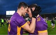 22 January 2023; Rory O'Carroll, left, and Shane Walsh of Kilmacud Crokes celebrate after the AIB GAA Football All-Ireland Senior Club Championship Final match between Watty Graham's Glen of Derry and Kilmacud Crokes of Dublin at Croke Park in Dublin. Photo by Ramsey Cardy/Sportsfile