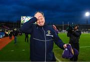 22 January 2023; Kilmacud Crokes manager Robbie Brennan celebrates at the final whistle of the AIB GAA Football All-Ireland Senior Club Championship Final match between Watty Graham's Glen of Derry and Kilmacud Crokes of Dublin at Croke Park in Dublin. Photo by Ramsey Cardy/Sportsfile