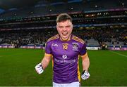 22 January 2023; Tom Fox of Kilmacud Crokes celebrates after the AIB GAA Football All-Ireland Senior Club Championship Final match between Watty Graham's Glen of Derry and Kilmacud Crokes of Dublin at Croke Park in Dublin. Photo by Ramsey Cardy/Sportsfile