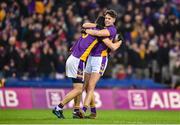 22 January 2023; Rory O'Carroll, left, and Conor Casey of Kilmacud Crokes celebrate after the AIB GAA Football All-Ireland Senior Club Championship Final match between Glen of Derry and Kilmacud Crokes of Dublin at Croke Park in Dublin. Photo by Daire Brennan/Sportsfile