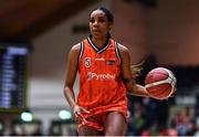22 January 2023; Chyna Latimer of Killester during the Basketball Ireland Paudie O'Connor National Cup Final match between Trinity Meteors and Killester at National Basketball Arena in Tallaght, Dublin. Photo by Ben McShane/Sportsfile