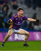 22 January 2023; Micheál Mullin of Kilmacud Crokes celebrates after his side's victory in the AIB GAA Football All-Ireland Senior Club Championship Final match between Watty Graham's Glen of Derry and Kilmacud Crokes of Dublin at Croke Park in Dublin. Photo by Piaras Ó Mídheach/Sportsfile