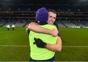 22 January 2023; Paul Mannion of Kilmacud Crokes celebrates with Darragh Jones after the AIB GAA Football All-Ireland Senior Club Championship Final match between Glen of Derry and Kilmacud Crokes of Dublin at Croke Park in Dublin. Photo by Daire Brennan/Sportsfile