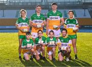 23 January 2023; In attendance at the announcement of Glenisk’s major new partnership with Offaly LGFA are, back from left, Offaly Ladies Footballer Róisín Ennis, Offaly footballer Declan Hogan, Offaly hurler Oisín Kelly and Offaly camogie player Orla Gorman with schoolchildren, from left, Senan O'Meara, Conor Horkan, Bláthnaid Connolly and Aoife Smullen. Last year, Glenisk announced that it would be the main sponsor for Offaly GAA, Offaly Camogie and Offaly Go Games. The organic yogurt business, from outside Tullamore, had to wait until 2023 to finalise the full partnership with Offaly LGFA as the ladies footballers completed pre-existing sponsorship commitments. The LGFA partnership announcement comes in the same week that it was revealed that Glenisk has secured the naming rights for O’Connor Park in Tullamore, which will now be known as Glenisk O’Connor Park. Commenting on the partnership, commercial director, Emma Walls, said: “We are delighted to announce our partnership with Offaly LGFA, as the final key piece in our GAA commitment to the county. It’s important to us to support all codes, sexes and ages and we are looking forward to working together to promote the games in our home county. The people of Offaly have given tremendous support to Glenisk over the years. We hope to repay that as best we can. Photo by Piaras Ó Mídheach/Sportsfile