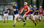 22 January 2023; Cian O'Dwyer of Tipperary in action against Tommy O'Connell of Cork during the Co-Op Superstores Munster Hurling League Final match between Cork and Tipperary at Páirc Ui Rinn in Cork. Photo by Seb Daly/Sportsfile