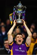 22 January 2023; Cian O'Connor of Kilmacud Crokes lifts the Andy Merrigan Cup after their side's victory in the AIB GAA Football All-Ireland Senior Club Championship Final match between Watty Graham's Glen of Derry and Kilmacud Crokes of Dublin at Croke Park in Dublin. Photo by Piaras Ó Mídheach/Sportsfile