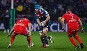 22 January 2023; Tadhg Beirne of Munster in action against Julien Marchand and Dorian Aldegheri of Toulouse during the Heineken Champions Cup Pool B Round 4 match between Toulouse and Munster at Stade Ernest Wallon in Toulouse, France. Photo by Brendan Moran/Sportsfile