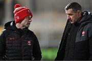 21 January 2023; Derry manager Rory Gallagher and Derry assistant manager Enda Muldoon  during the Bank of Ireland Dr McKenna Cup Final match between Derry and Tyrone at Athletic Grounds in Armagh. Photo by Oliver McVeigh/Sportsfile
