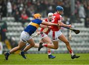 22 January 2023; Colin Walsh of Cork in action against Conor Stakelum of Tipperary during the Co-Op Superstores Munster Hurling League Final match between Cork and Tipperary at Páirc Ui Rinn in Cork. Photo by Seb Daly/Sportsfile