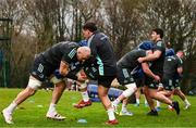 23 January 2023; Rhys Ruddock, left, and Tadhg McElroy during a Leinster Rugby squad training session at UCD in Dublin. Photo by Harry Murphy/Sportsfile