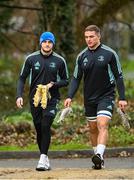 23 January 2023; Nick McCarthy and Scott Penny during a Leinster Rugby squad training session at UCD in Dublin. Photo by Harry Murphy/Sportsfile
