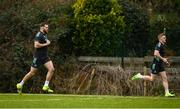 23 January 2023; Jason Jenkins, left, and Tommy O'Brien during a Leinster Rugby squad training session at UCD in Dublin. Photo by Harry Murphy/Sportsfile