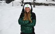 23 January 2023; Team Ireland coach Georgia Esposito during a team walk before the 2023 Winter European Youth Olympic Festival at Friuli-Venezia Giulia in Udine, Italy. Photo by Eóin Noonan/Sportsfile