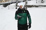 23 January 2023; Team Ireland alpine skiing coach Giorgio Marchesini during a team walk before the 2023 Winter European Youth Olympic Festival at Friuli-Venezia Giulia in Udine, Italy. Photo by Eóin Noonan/Sportsfile