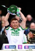 22 January 2023; Darren Mullen of Shamrocks Ballyhale lifts the Tommy Moore Cup after his side's victory in the AIB GAA Hurling All-Ireland Senior Club Championship Final match between Shamrocks Ballyhale of Kilkenny and Dunloy Cúchullain's of Antrim at Croke Park in Dublin. Photo by Piaras Ó Mídheach/Sportsfile