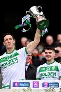 22 January 2023; Colin Fennelly of Shamrocks Ballyhale lifts the Tommy Moore Cup after his side's victory in the AIB GAA Hurling All-Ireland Senior Club Championship Final match between Shamrocks Ballyhale of Kilkenny and Dunloy Cúchullain's of Antrim at Croke Park in Dublin. Photo by Piaras Ó Mídheach/Sportsfile