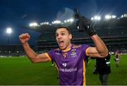 22 January 2023; Craig Dias of Kilmacud Crokes celebrates after the AIB GAA Football All-Ireland Senior Club Championship Final match between Watty Graham's Glen of Derry and Kilmacud Crokes of Dublin at Croke Park in Dublin. Photo by Ramsey Cardy/Sportsfile