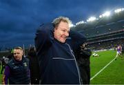 22 January 2023; Kilmacud Crokes manager Robbie Brennan celebrates after the AIB GAA Football All-Ireland Senior Club Championship Final match between Watty Graham's Glen of Derry and Kilmacud Crokes of Dublin at Croke Park in Dublin. Photo by Ramsey Cardy/Sportsfile