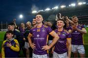 22 January 2023; Paul Mannion, left, and Paraic Purcell of Kilmacud Crokes celebrate after the AIB GAA Football All-Ireland Senior Club Championship Final match between Watty Graham's Glen of Derry and Kilmacud Crokes of Dublin at Croke Park in Dublin. Photo by Ramsey Cardy/Sportsfile