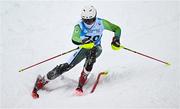 24 January 2023; Ethan Bouchard of Team Ireland competes in the boys slalom event during day one of the 2023 Winter European Youth Olympic Festival at Friuli-Venezia Giulia in Udine, Italy. Photo by Eóin Noonan/Sportsfile