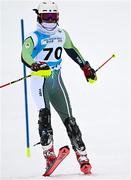 24 January 2023; Ethan Bouchard of Team Ireland competes in the boys slalom event during day one of the 2023 Winter European Youth Olympic Festival at Friuli-Venezia Giulia in Udine, Italy. Photo by Eóin Noonan/Sportsfile