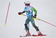 24 January 2023; Ethan Bouchard of Team Ireland competes in the boys slalom event during day one of the 2023 Winter European Youth Olympic Festival at Friuli-Venezia Giulia in Udine, Italy. Photo by Eóin Noonan/Sportsfile