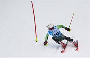 24 January 2023; Ethan Bouchard of Team Ireland competes in the boys slalom event during day one of the 2023 Winter European Youth Olympic Festival at Friuli-Venezia Giulia in Udine, Italy. Photo by Eóin Noonan/Sportsfile