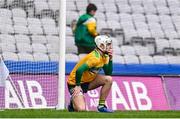 22 January 2023; Dunloy Cúchullain's goalkeeper Ryan Elliott after his side's defeat in the AIB GAA Hurling All-Ireland Senior Club Championship Final match between Shamrocks Ballyhale of Kilkenny and Dunloy Cúchullain's of Antrim at Croke Park in Dublin. Photo by Ramsey Cardy/Sportsfile