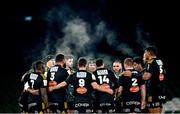 17 December 2022; La Rochelle huddle during the Heineken Champions Cup Pool B Round 2 match between Ulster and La Rochelle at Aviva Stadium in Dublin. Photo by Ramsey Cardy/Sportsfile