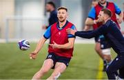 24 January 2023; Ben Healy, left, and Finn Russell during Scotland rugby squad training at Oriam in Edinburgh, Scotland. Photo by Mark Scates/Sportsfile