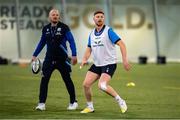24 January 2023; Ben Healy, right, with Gregor Townsend during Scotland rugby squad training at Oriam in Edinburgh, Scotland. Photo by Mark Scates/Sportsfile