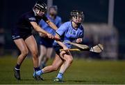 24 January 2023; Aedin Slattery of UCD in action against Keeley Barry Corbett of SETU Waterford during the Ashbourne Cup Round 2 match between UCD and South East Technological University Waterford at Billings Park, UCD in Dublin. Photo by Sam Barnes/Sportsfile