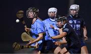 24 January 2023; Aedin Slattery of UCD in action against Keeley Barry Corbett of SETU Waterford during the Ashbourne Cup Round 2 match between UCD and South East Technological University Waterford at Billings Park, UCD in Dublin. Photo by Sam Barnes/Sportsfile