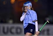 24 January 2023; Cliodhna Nicoletti of UCD dejected after her side's defeat in the Ashbourne Cup Round 2 match between UCD and South East Technological University Waterford at Billings Park, UCD in Dublin. Photo by Sam Barnes/Sportsfile