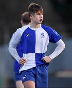 24 January 2023; Charlie Byrne of St Andrew's College during the Bank of Ireland Vinnie Murray Cup Semi-Final match between Temple Carrig and St Andrews College at Energia Park in Dublin. Photo by Tyler Miller/Sportsfile