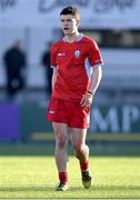 24 January 2023; Sean Turner of CUS during the Bank of Ireland Vinnie Murray Cup Semi-Final match between St Fintans High School and CUS at Energia Park in Dublin. Photo by Tyler Miller/Sportsfile