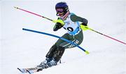 25 January 2023; Eábha McKenna of Team Ireland competing in the girls slalom event during day two of the 2023 Winter European Youth Olympic Festival at Friuli-Venezia Giulia in Udine, Italy. Photo by Eóin Noonan/Sportsfile