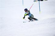 25 January 2023; Eábha McKenna of Team Ireland competing in the girls slalom event during day two of the 2023 Winter European Youth Olympic Festival at Friuli-Venezia Giulia in Udine, Italy. Photo by Eóin Noonan/Sportsfile