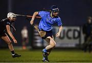 24 January 2023; Caoimhe Kelly of UCD in action against Sarah Leacy of SETU Waterford during the Ashbourne Cup Round 2 match between UCD and South East Technological University Waterford at Billings Park, UCD in Dublin. Photo by Sam Barnes/Sportsfile