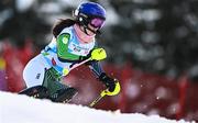 25 January 2023; Eábha McKenna of Team Ireland competing in the girls slalom event during day two of the 2023 Winter European Youth Olympic Festival at Friuli-Venezia Giulia in Udine, Italy. Photo by Eóin Noonan/Sportsfile