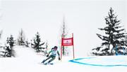 26 January 2023; Eábha McKenna of Ireland competing in the girls giant slalom event during day three of the 2023 Winter European Youth Olympic Festival at Friuli-Venezia Giulia in Udine, Italy. Photo by Eóin Noonan/Sportsfile