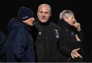 25 January 2023; UCC manager Billy Morgan, left, and selector Brian Cuthbert during the HE GAA Sigerson Cup Round 3 match between University College Cork and Queen's University Belfast at the GAA National Games Development Centre in Abbotstown, Dublin. Photo by Piaras Ó Mídheach/Sportsfile