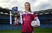 26 January 2023; In attendance at Croke Park, Dublin, to launch the 2023 Yoplait Ladies HEC third-level Ladies Football Championships is Hannah Noone of University of Galway. Yoplait Ireland, the 'Official Yogurt of the LGFA' has confirmed a second year of partnership with the Ladies Gaelic Football Association. Yoplait Ireland will continue to sponsor the Higher Education Committee (HEC) third-level championships in 2023. Photo by David Fitzgerald/Sportsfile